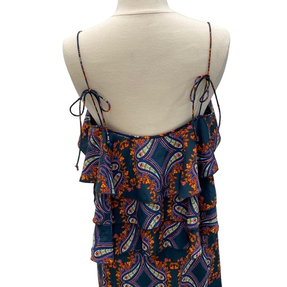 Bohemian Floral & Geo Print Maxi Dress With Loose Flowy Bodice By Hive & Honey - Picture 9 of 12